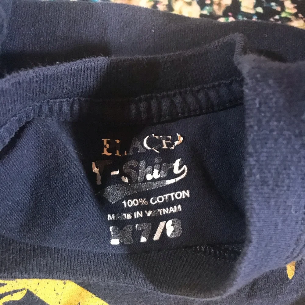 Vintage Y2K Graphic Tee Rock Navy & Yellow